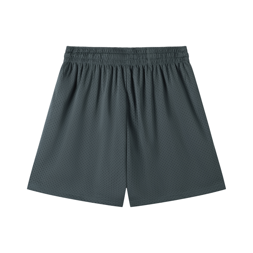 BLACK LOGO MESH SHORTS