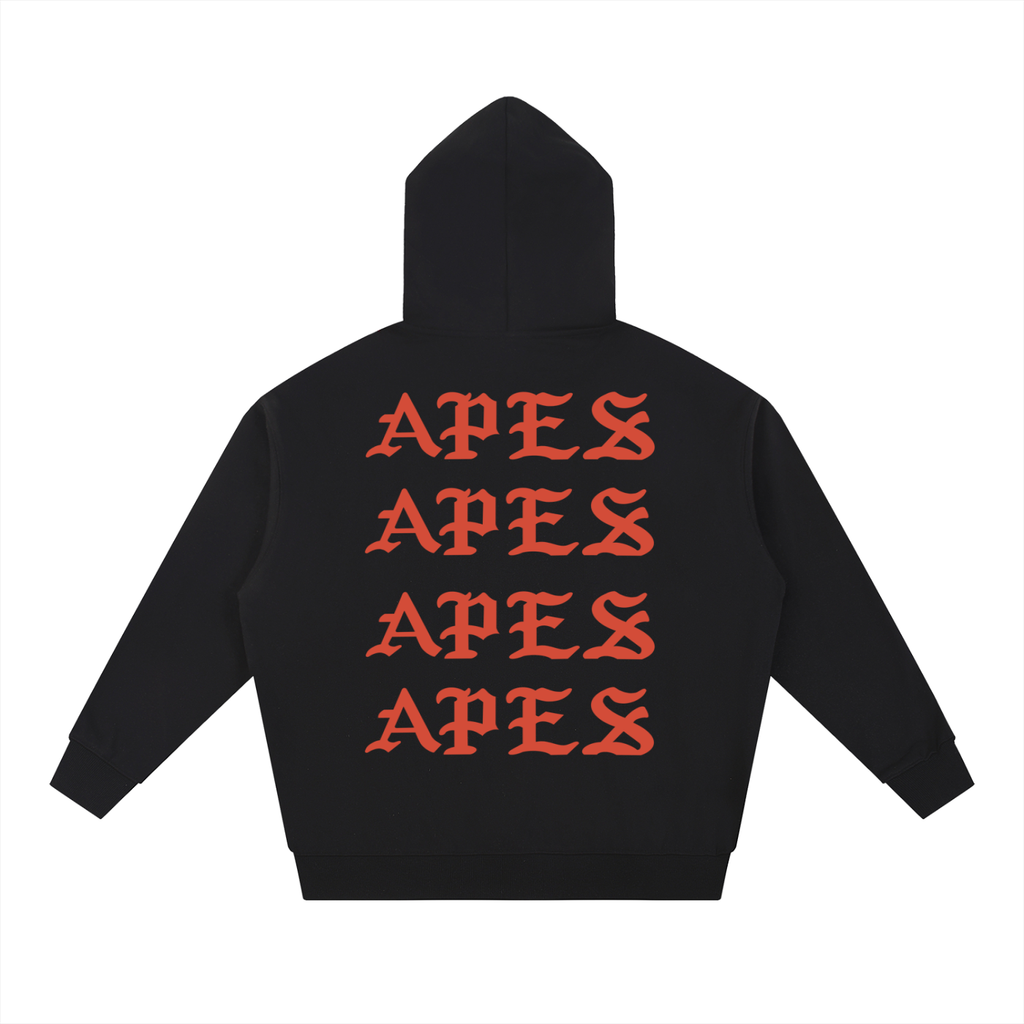 WINE RED APES HOODIE