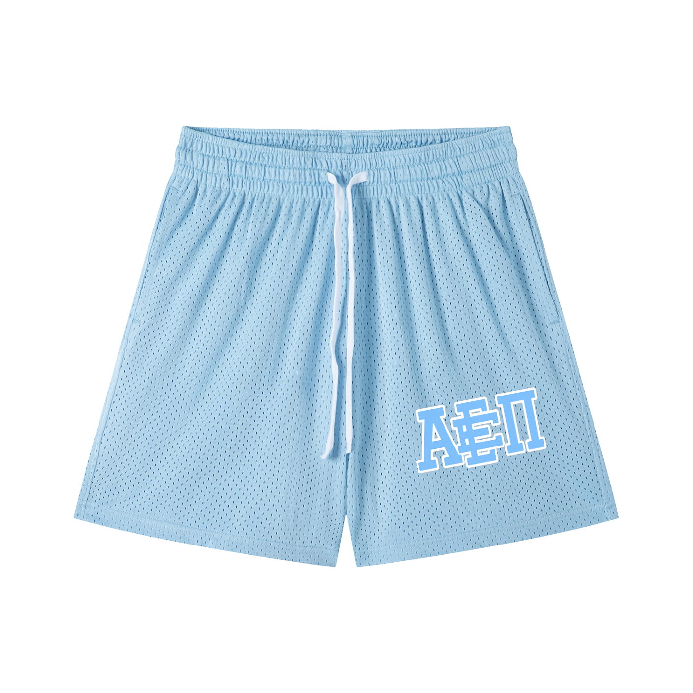 SKY BLUE LOGO MESH SHORTS