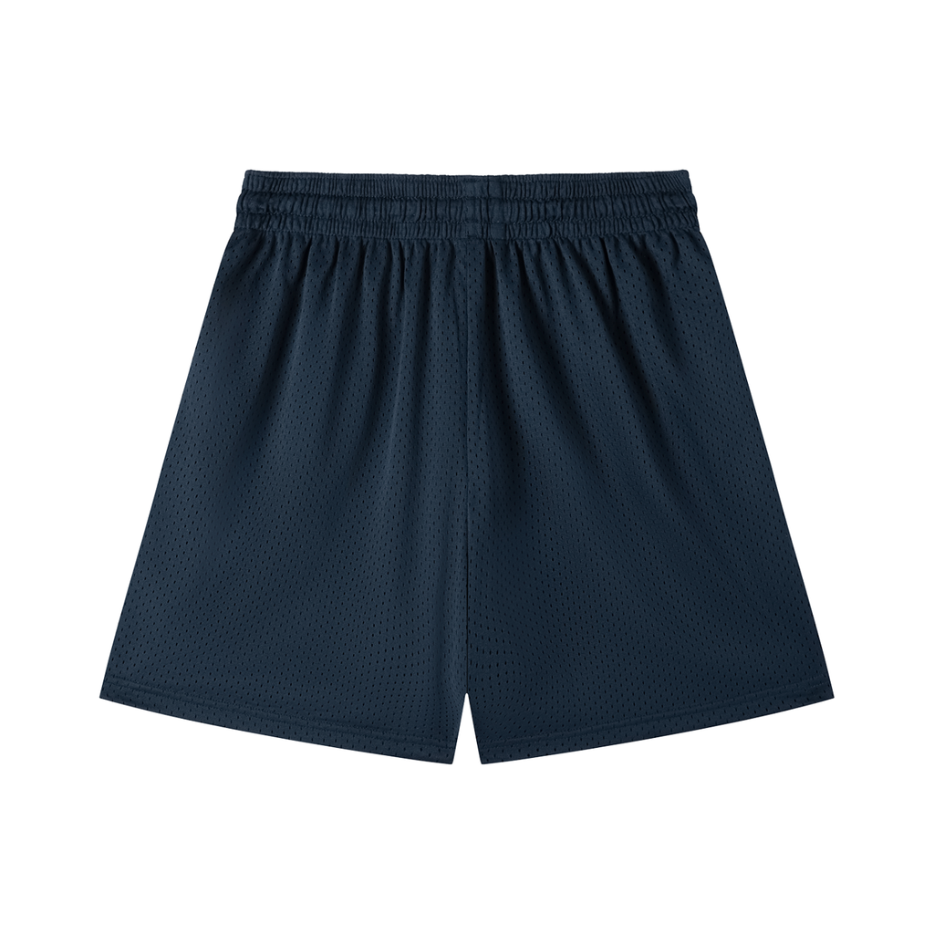 YELLOW LOGO MESH SHORTS
