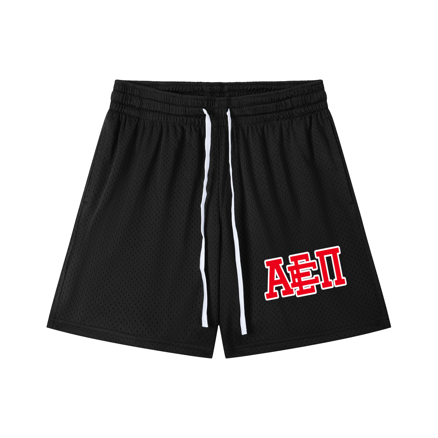 RED LOGO MESH SHORTS