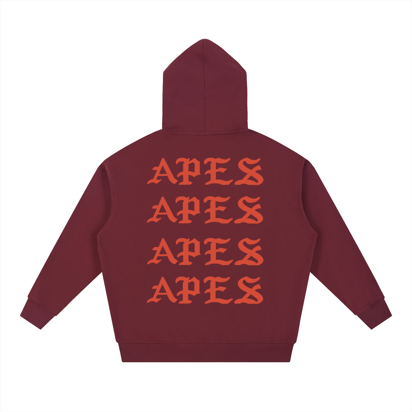 WINE RED APES HOODIE