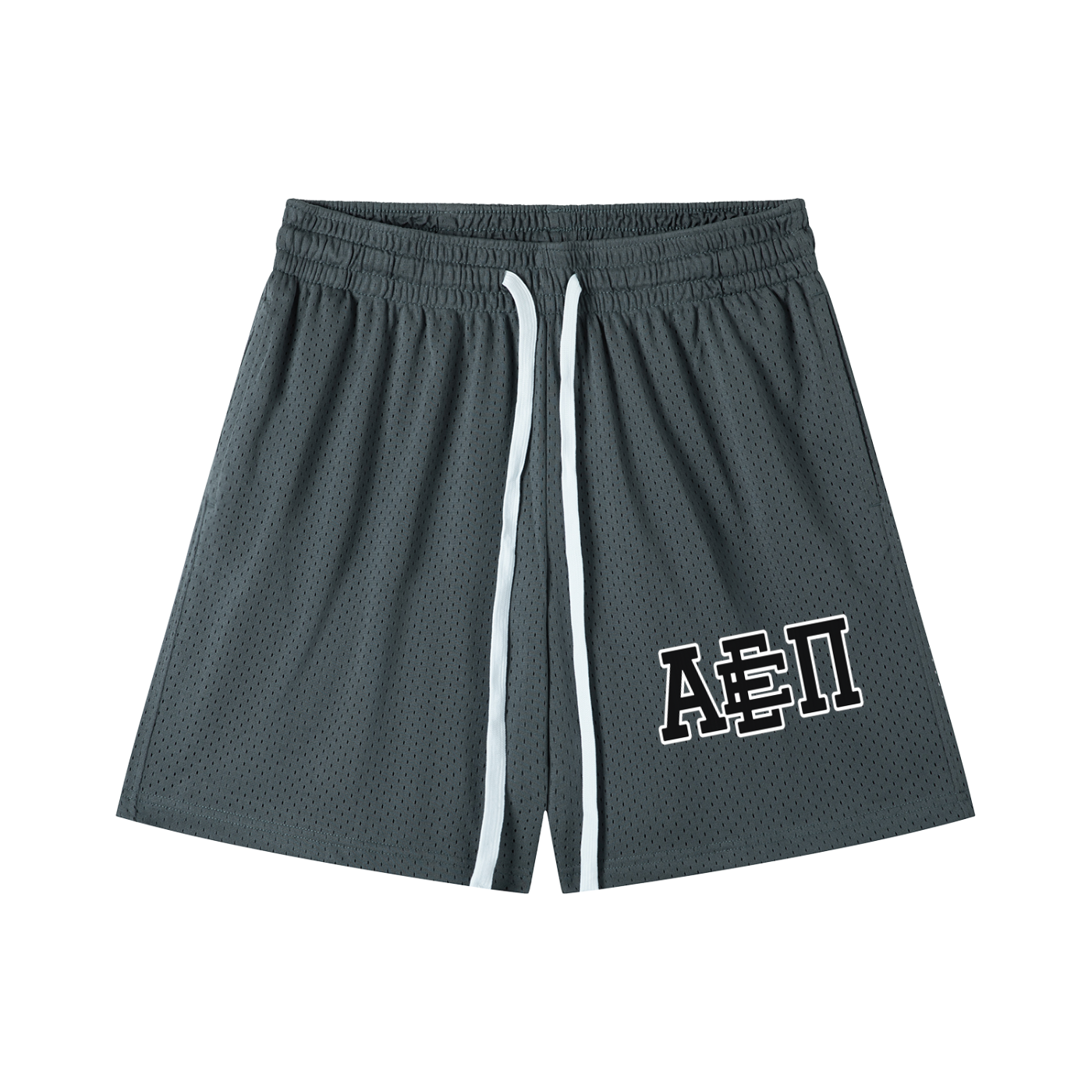 BLACK LOGO MESH SHORTS