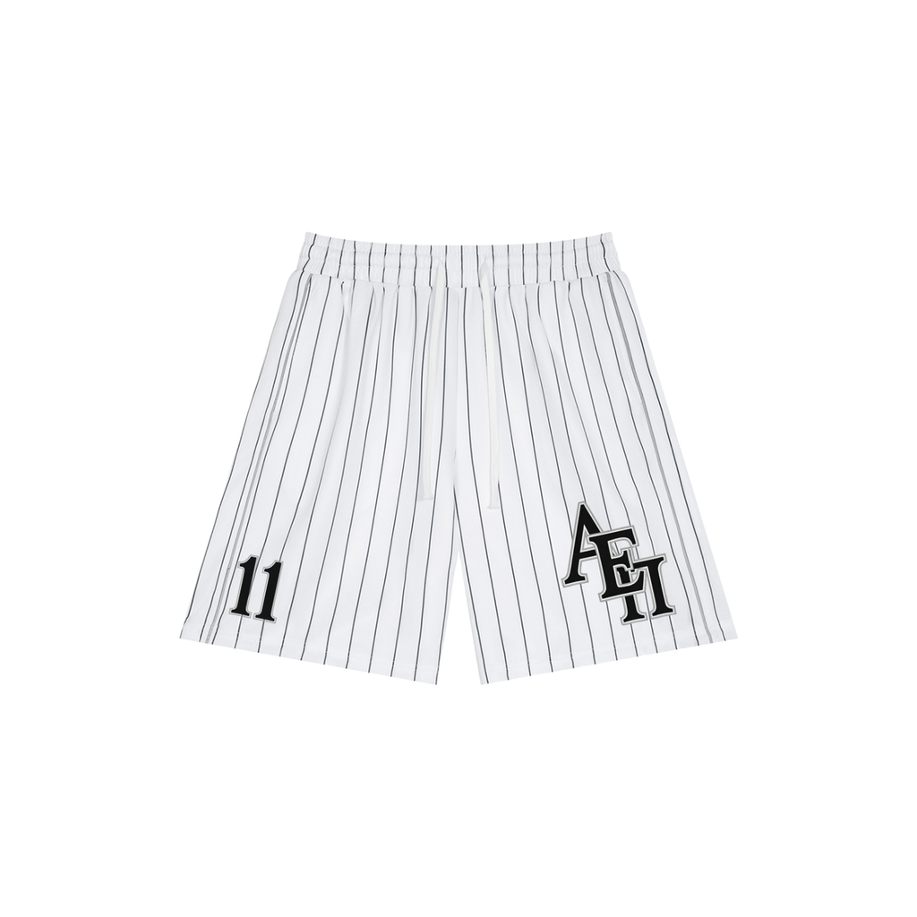 PINSTRIPE ATHLETIC SHORTS