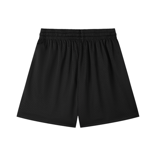 BLACK LOGO MESH SHORTS