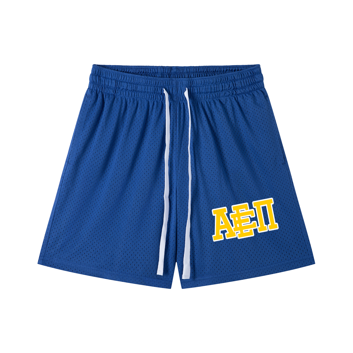 YELLOW LOGO MESH SHORTS