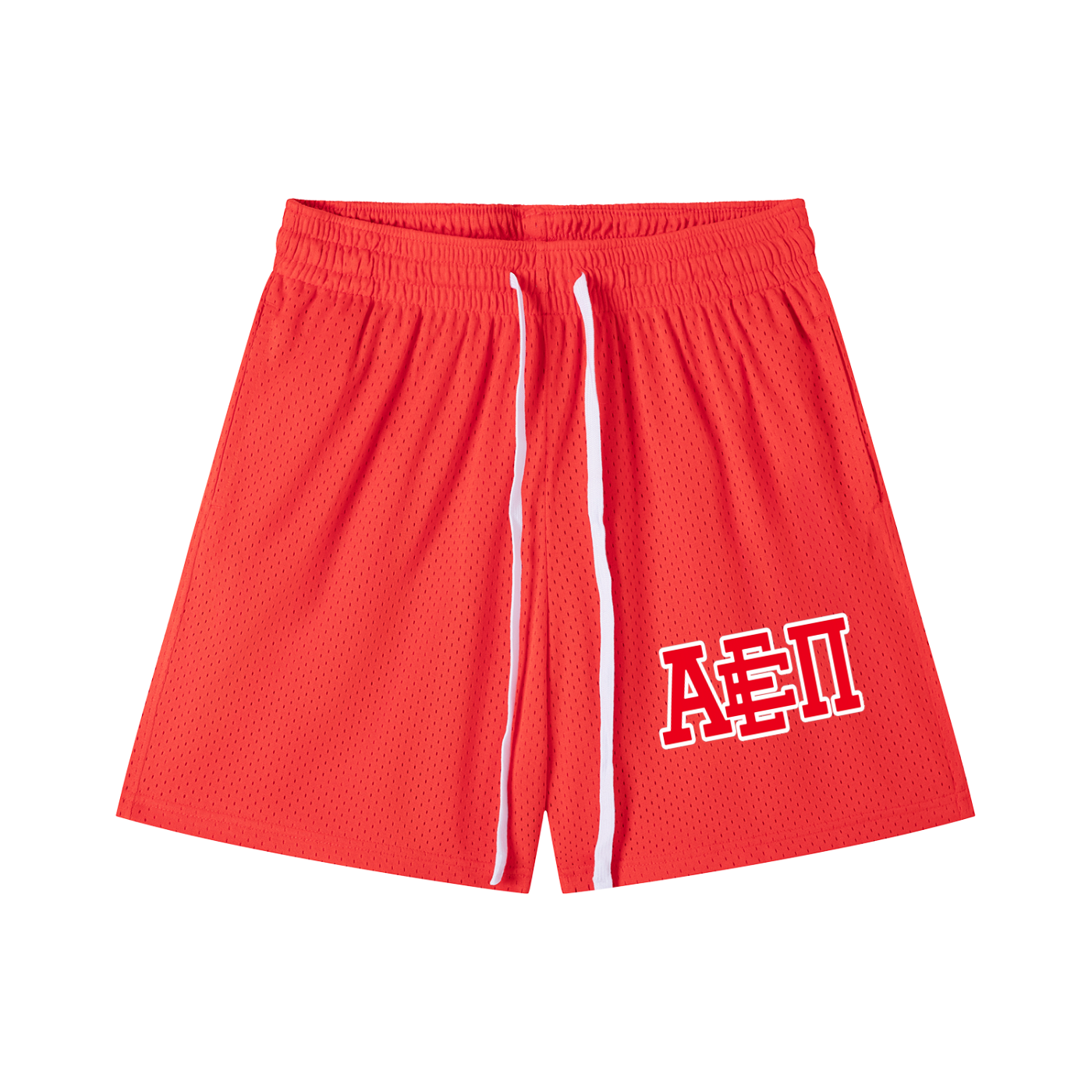RED LOGO MESH SHORTS
