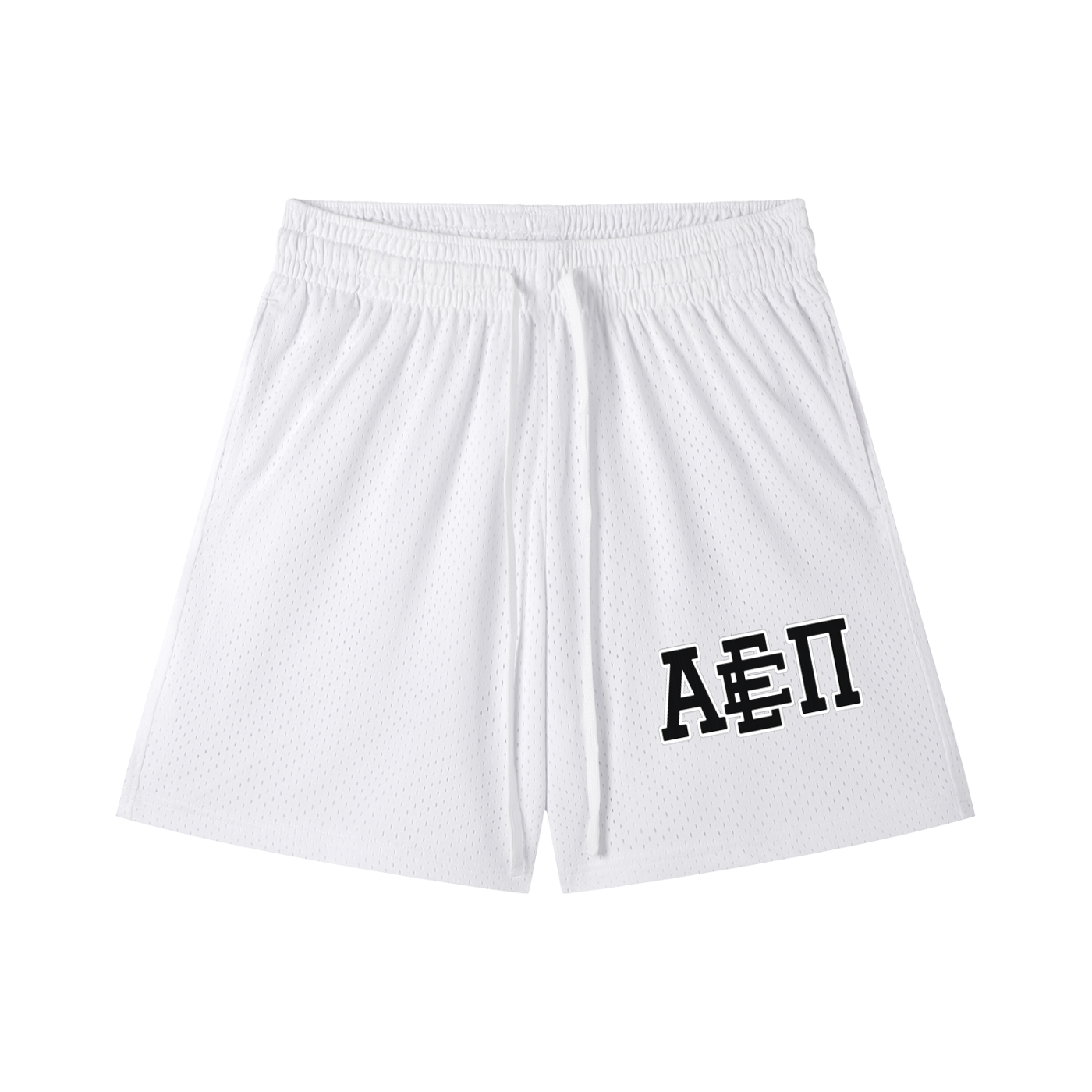BLACK LOGO MESH SHORTS